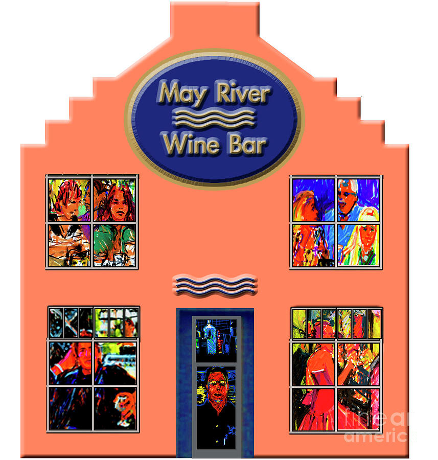 May River Wine Bar Painting by Candace Lovely