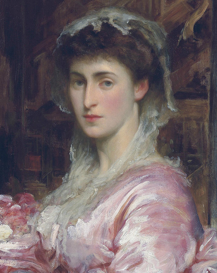 May Sartoris, Mrs Henry Evans Gordon Painting by Frederic Leighton