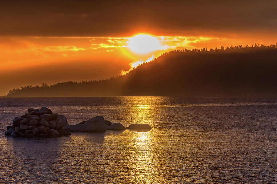 May Sunset at Sand Harbor Photograph by Marc Crumpler