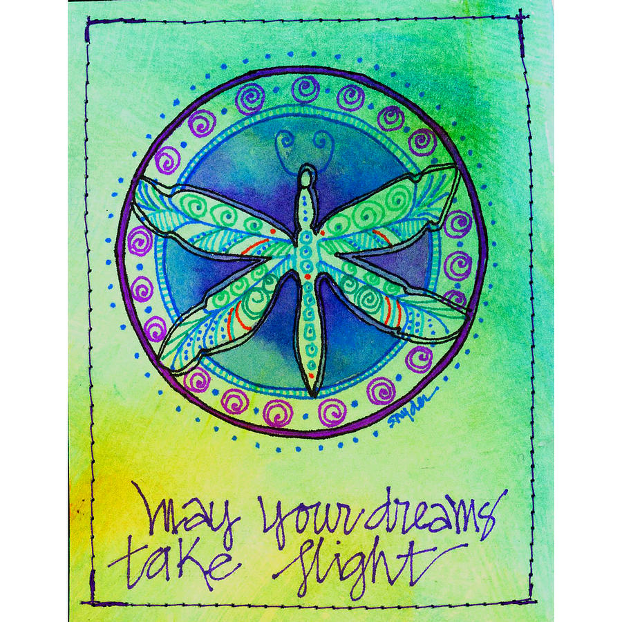 Dragonfly Painting - May Your Dreams by Sherri Snyder