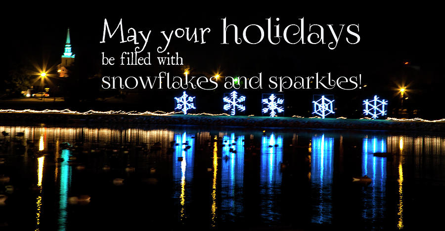 May Your Holidays be filled with Snowflakes and Sparkles Photograph by Toni Hopper
