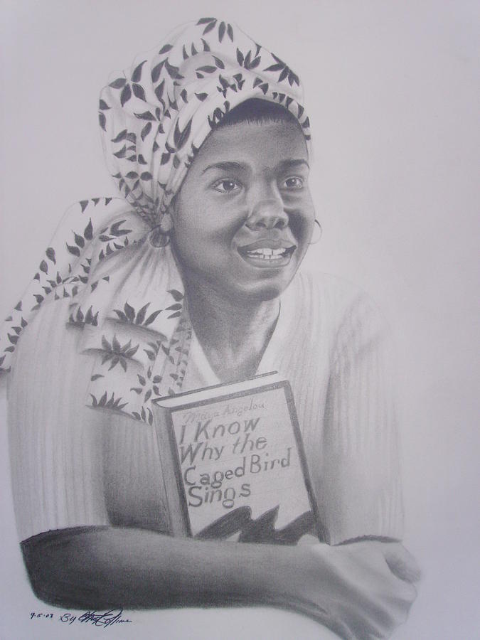 Portrait Drawing - Maya Angelou  Haydays by George Collins