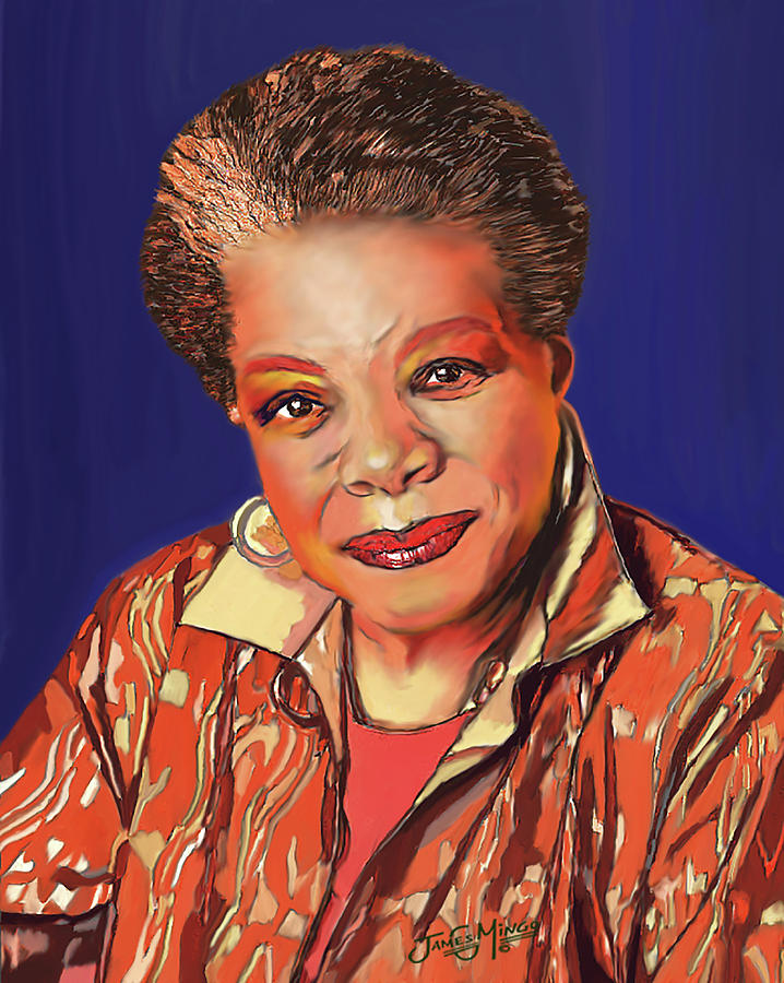 Maya Angelou Digital Art by James Mingo Fine Art America