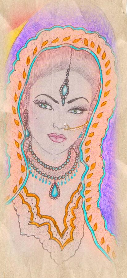 Malini mehndis - Dulhan & Dulha in pencil drawing....... | Facebook