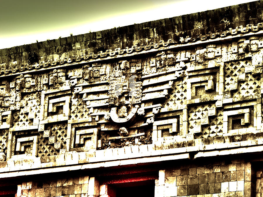 Mayan Architecture Digital Art by Mark Pettinelli