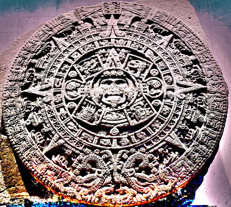 Mayan Calandar Digital Art by Mark Pettinelli