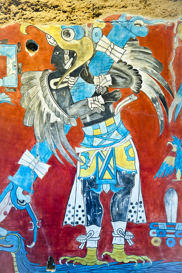 Mayan Photograph - Mayan fresco II by John Bartosik