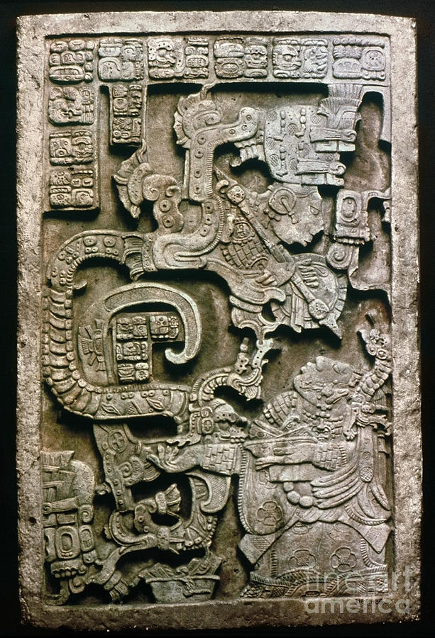 Mayan Glyph Photograph by Granger