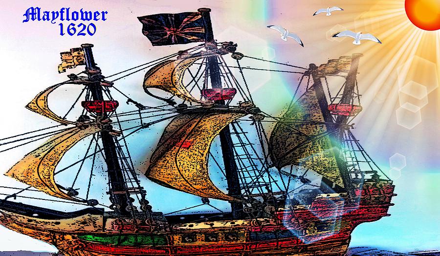 Mayflower 1620 Digital Art