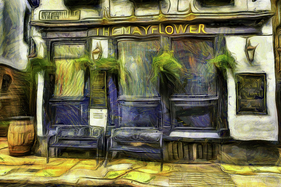 Mayflower Pub London Van Gogh Photograph by David Pyatt