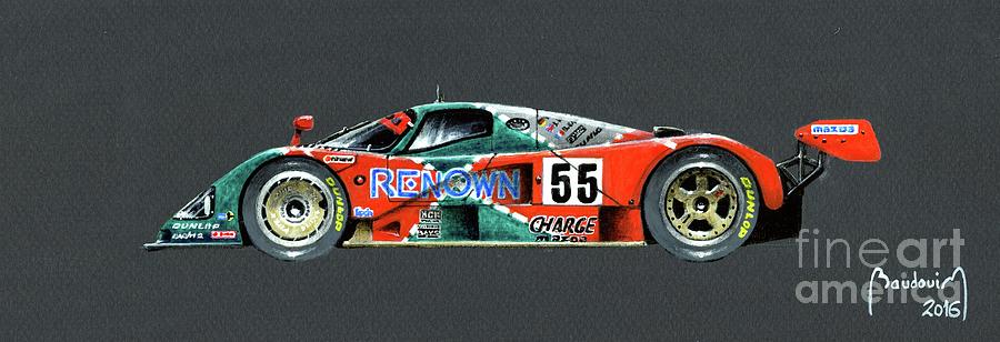 Mazda 787B Le Mans winner 1991 Painting by Alain BAUDOUIN ABmotorART -  Pixels