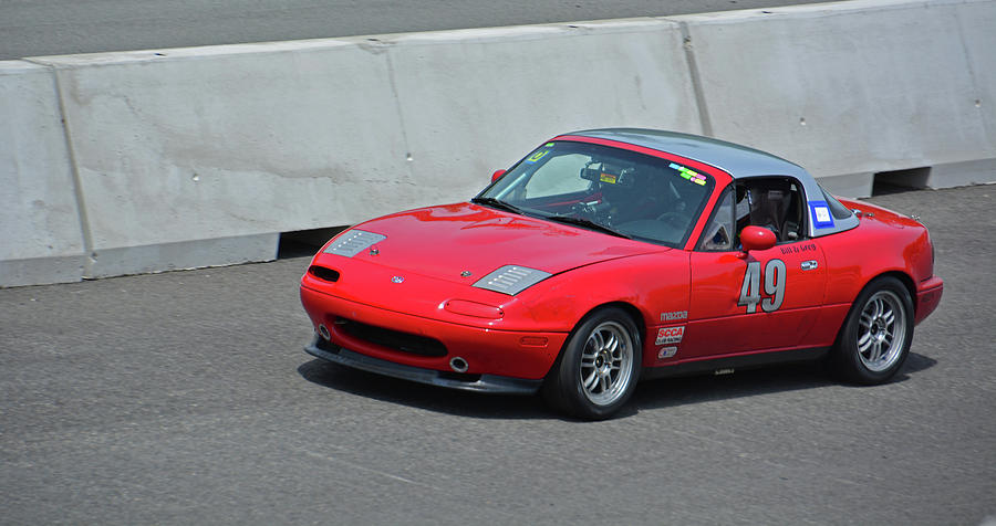 Mazda Miata on Pit Lane Photograph by Mike Martin - Fine Art America