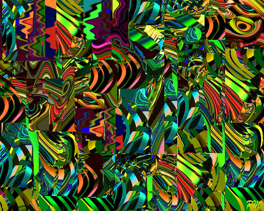 Maze Green Digital Art by Phillip Mossbarger
