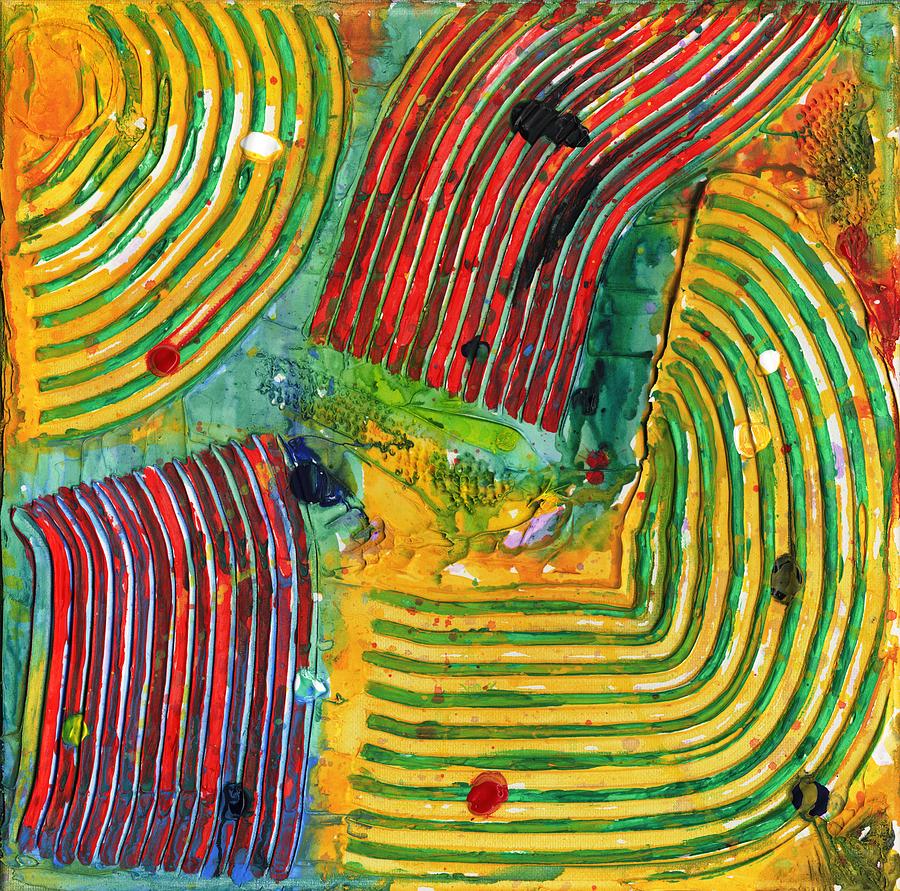 Maze Painting - Mazteca by Phil Strang