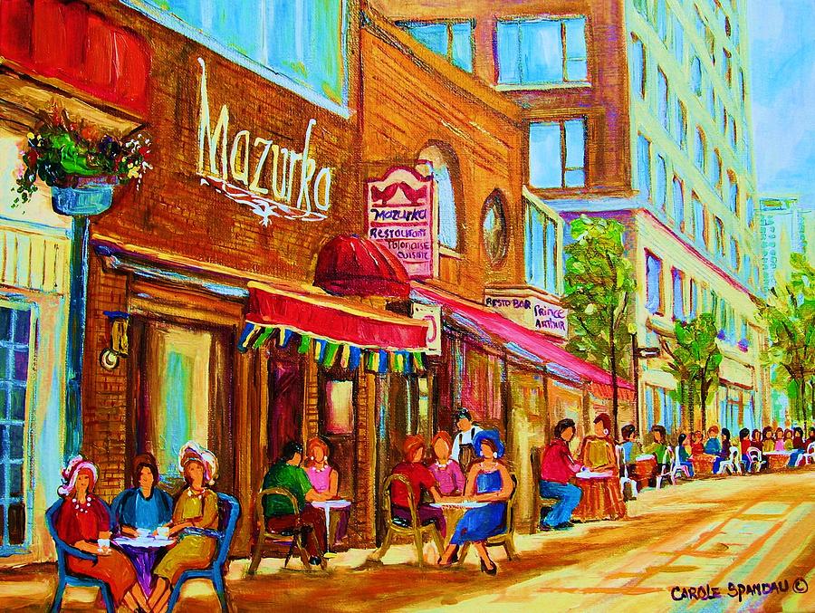 Mazurka Cafe Painting by Carole Spandau
