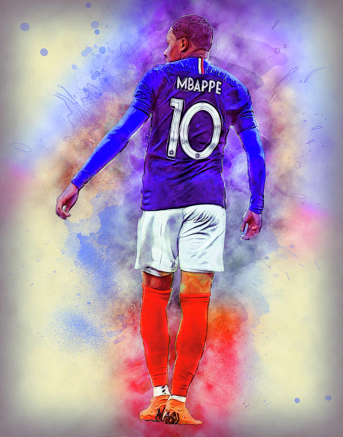 Mbappe France Football Painting