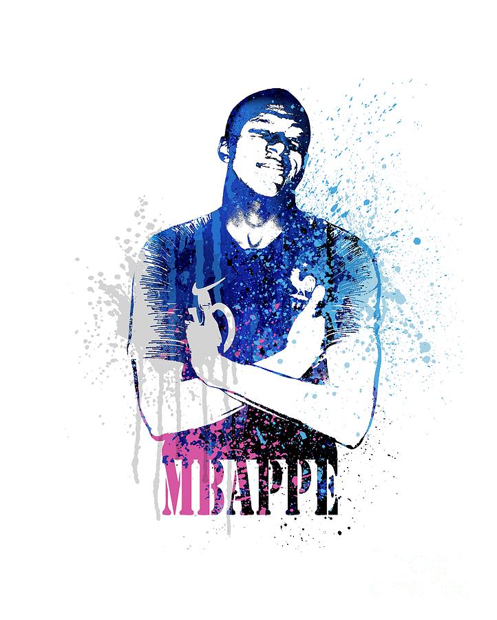 Mbappe  #world Cup 2018 #france Painting by Art Popop
