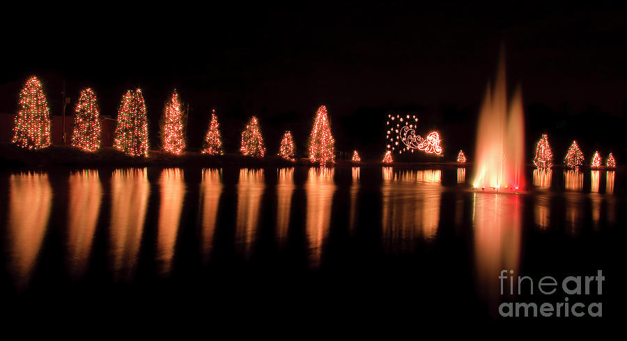 McAdenville Christmas Tree Lights Photograph by Jill Lang
