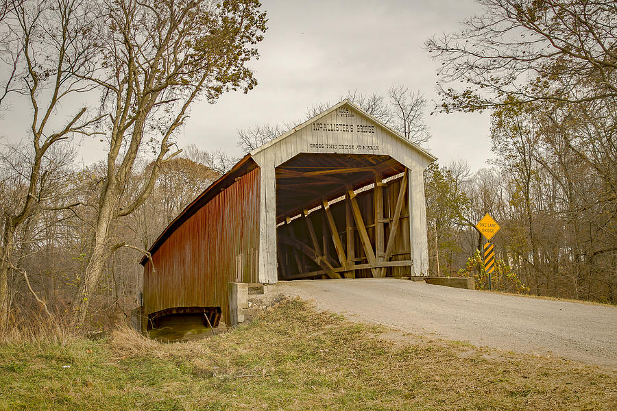 McAllister covered bridge Photograph by Jack R Perry