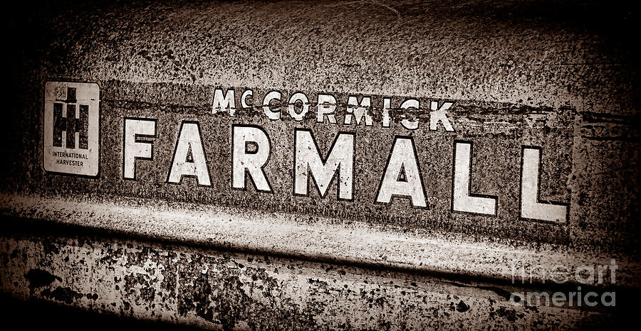 McCormick Farmall Grunge Sepia Photograph by Olivier Le Queinec