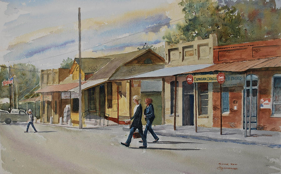 McDade, Texas Painting by E M Sutherland