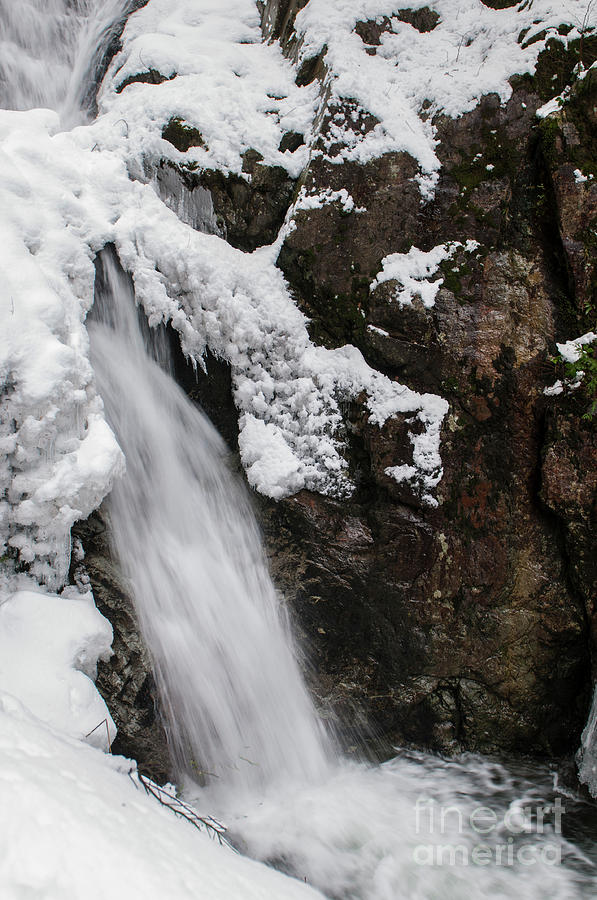 Waterfall Photograph - McDonald Falls in Winter by Rod Wiens