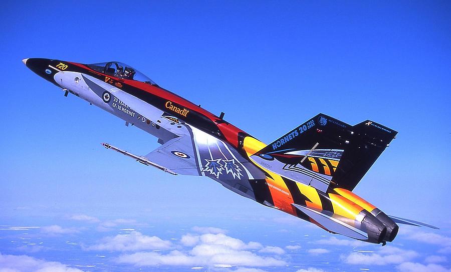 Device Digital Art - McDonnell Douglas CF-18 Hornet by Super Lovely
