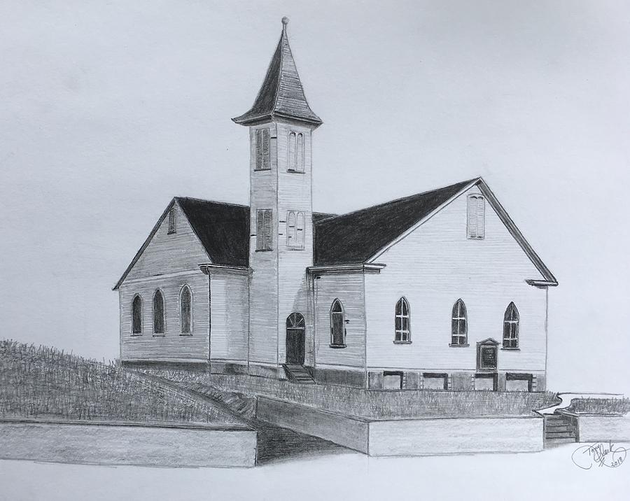 McGill Baptist 1909-1934 Drawing by Tony Clark