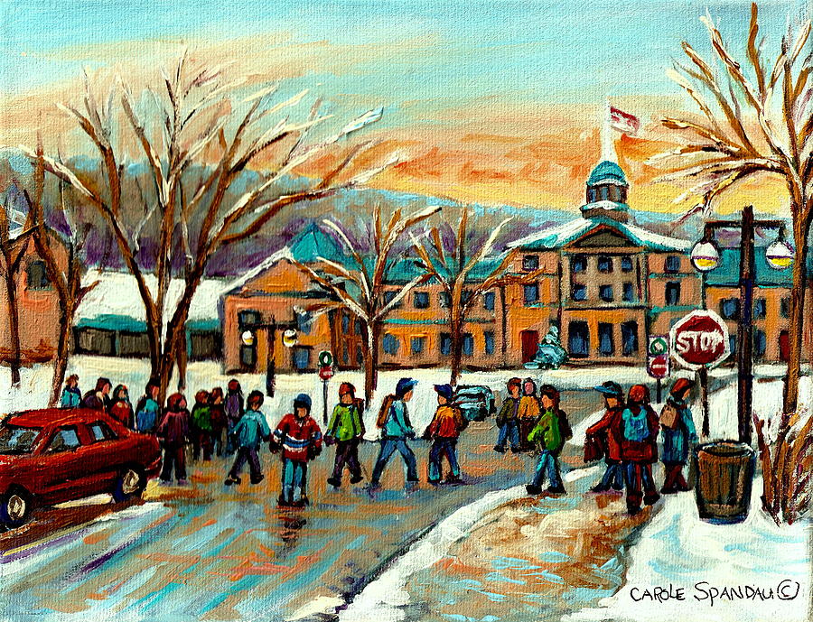 Mcgill Gates Sherbrooke Street Montreal Painting by Carole Spandau