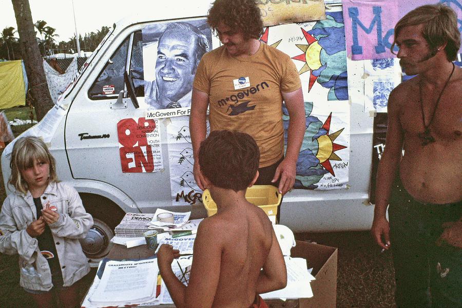 McGovern literature Flamingo Park Democratic National Convention Miami Beach Florida 1972 Photograph by David Lee Guss