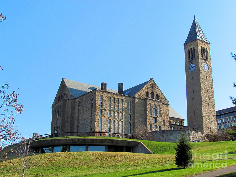 McGraw Tower and Uris Library Photograph by Elizabeth Dow