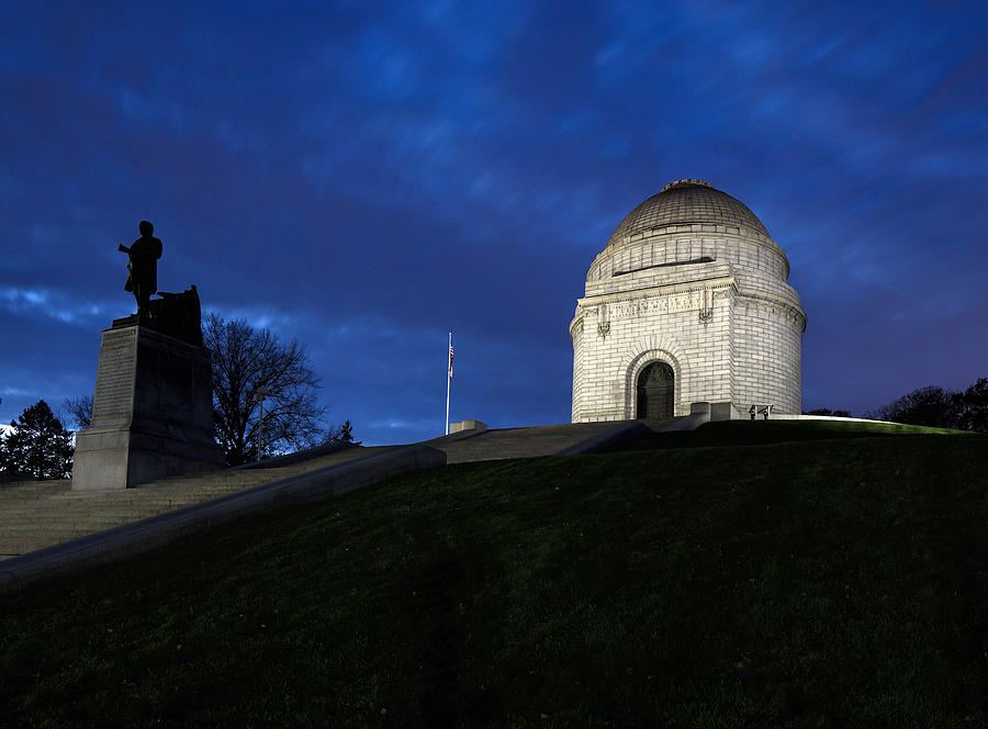 McKinley Monument after Dark Photograph by Deborah Penland