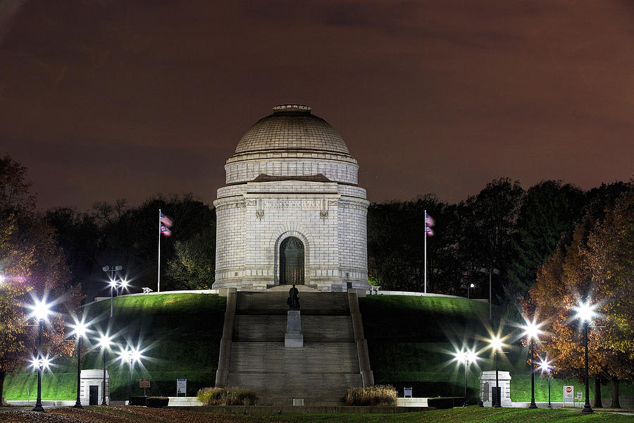 McKinley Monument at Night Photograph by Deborah Penland