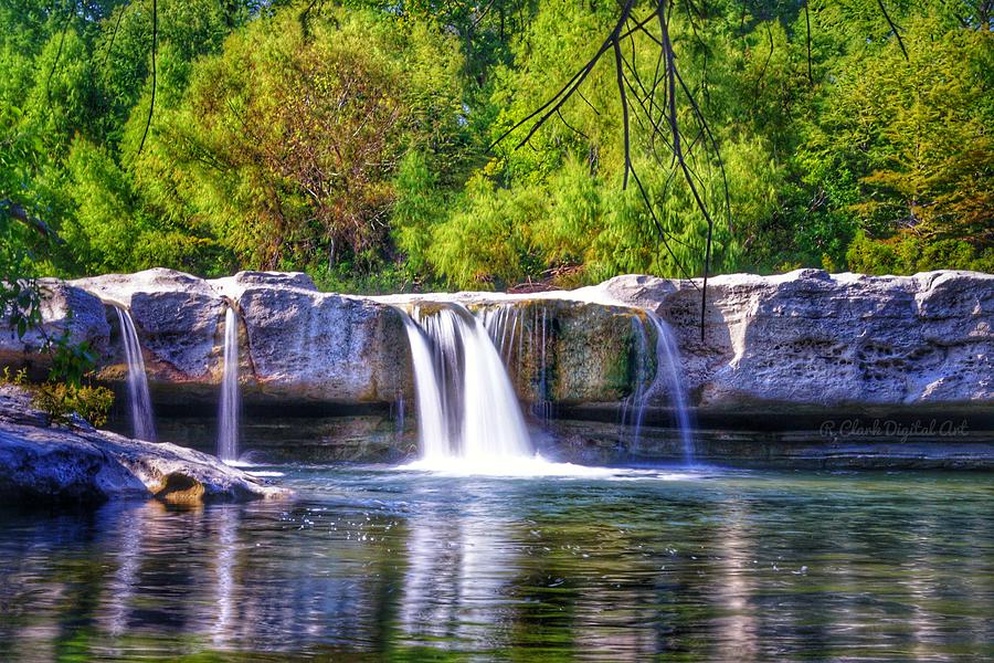 Nature Digital Art - McKinney Falls by Robert Clark