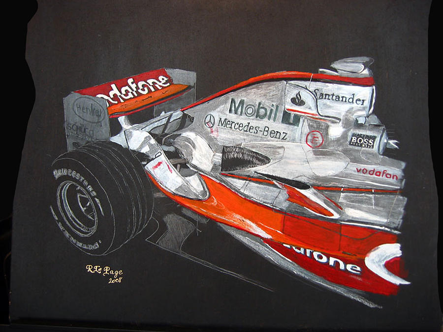 McLaren F1 Alonso Painting by Richard Le Page