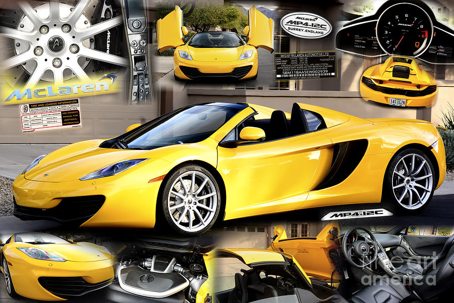 McLaren MP4-12C Collage Photograph by Charles Abrams