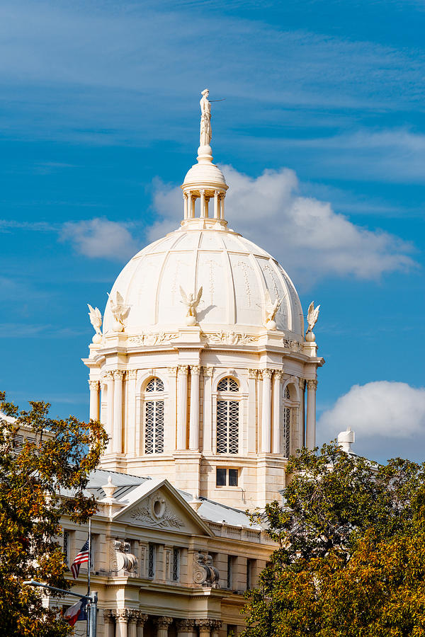 McLennan County Courthouse Dome By J. Reily Gordon - Waco Central Texas Photograph by Silvio Ligutti