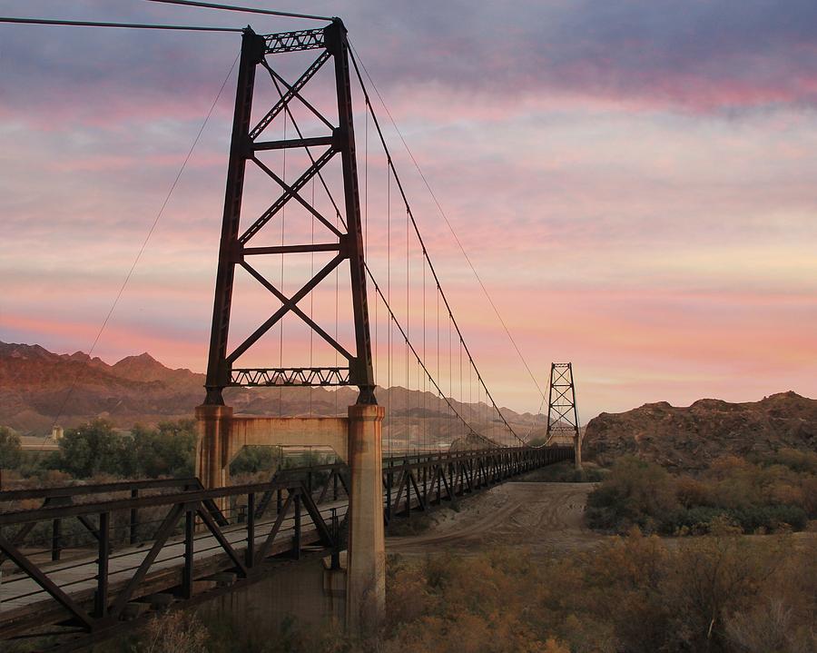 Sunset Photograph - McPhaul Bridge  by Rhiannon Lopez