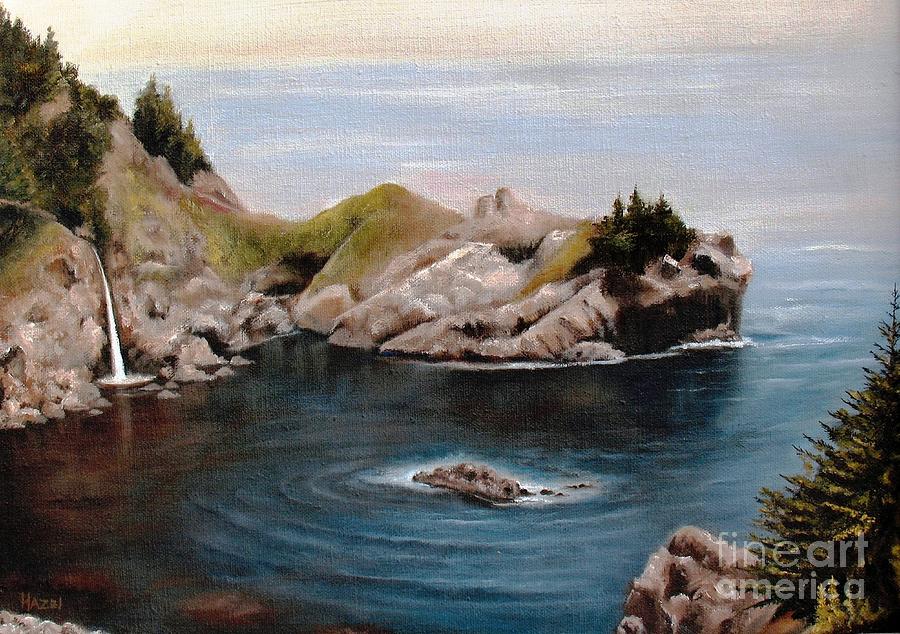 McWay Falls, Big Sur Painting by Hazel Holland