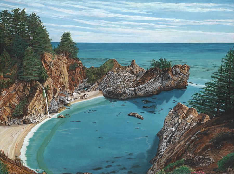 Landscape Painting - McWay Falls Big Sur by Robert Bradshaw
