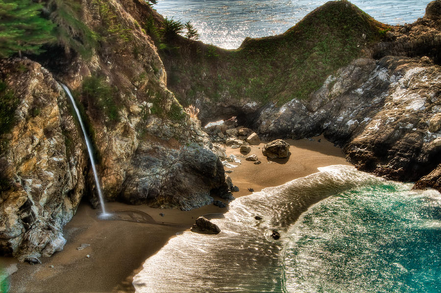 McWay Falls Hwy 1 California Photograph by Connie Cooper-Edwards