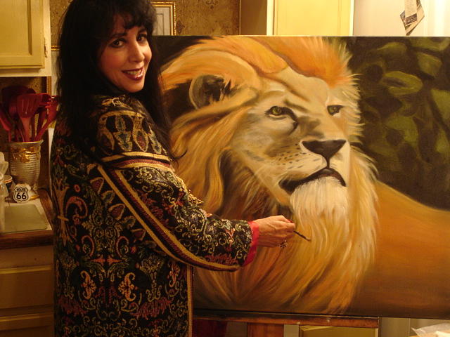 Lion Photograph - Me and Lionardo by Linda Mungerson