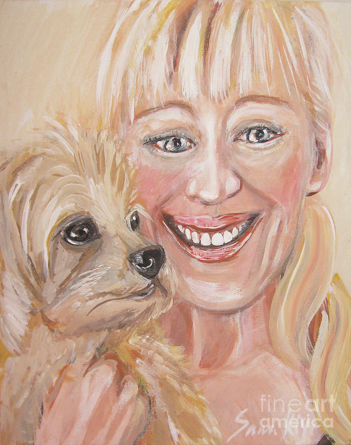 Fine Art America Painting - Me and Little Miss Molly. Painting by Oksana Semenchenko