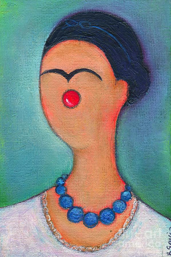Me and My Blue Pearl Necklace Painting by Ricky Sencion