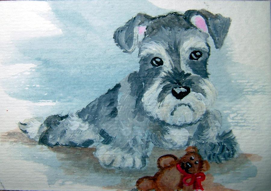 Dog Painting - Me and My Teddy by Tammy Brown