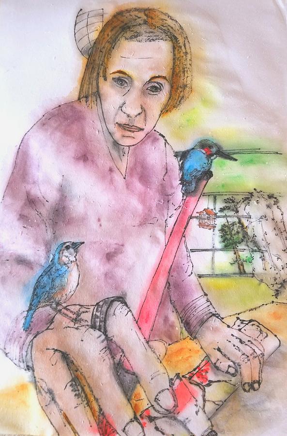 Me And The Birds Painting by Debbi Saccomanno Chan