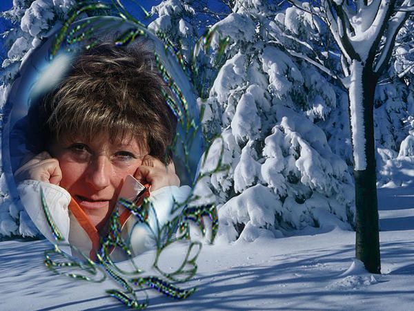 Me and the snow Digital Art by Janina  Suuronen