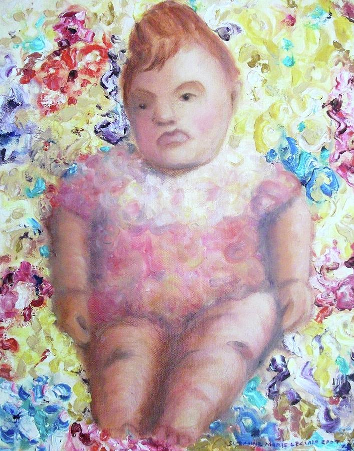 Abstract Painting - Me as Fat Baby by Suzanne  Marie Leclair