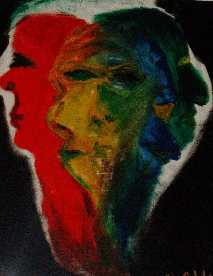 Abstract Painting - Me Myself and I  by Kim  Rahal 