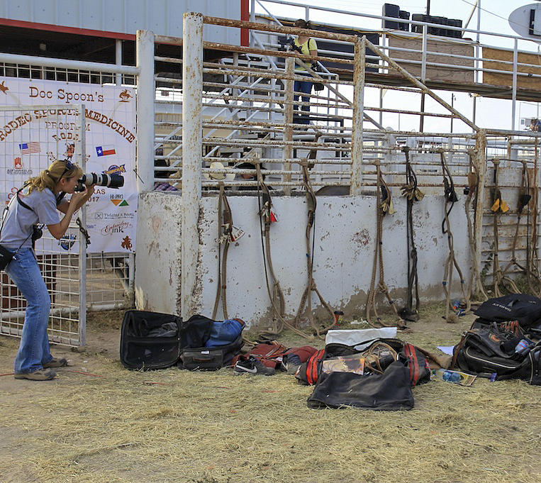 Me Shooting at the Rodeo Photograph by Amber Kresge